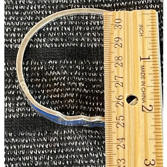 Taxco 925 Sterling Silver Lapis Inlay 7" Bracelet - Picture 9 of 13